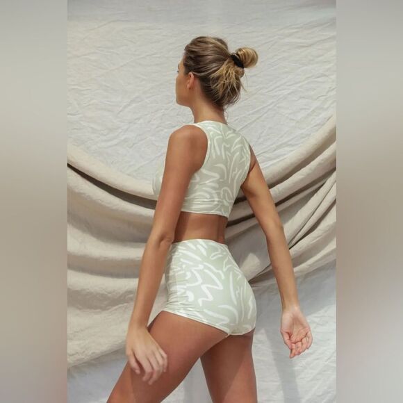 NWT Stone Fox Swim Rio Bottom in Aloe Lines Size XS - Picture 3 of 7